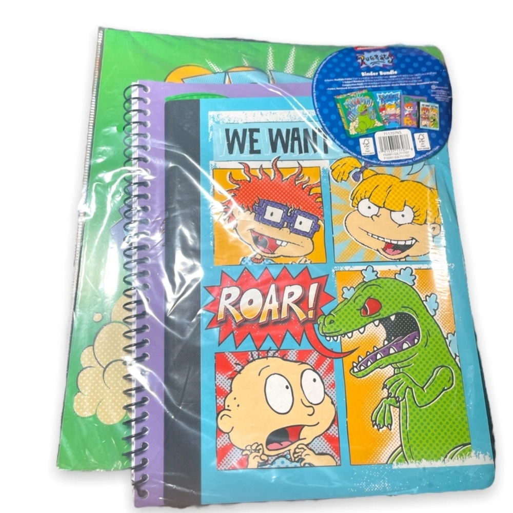 Nickelodeon Rugrats Stationery Bundle 3-Ring Binder Folder Notebook Composition